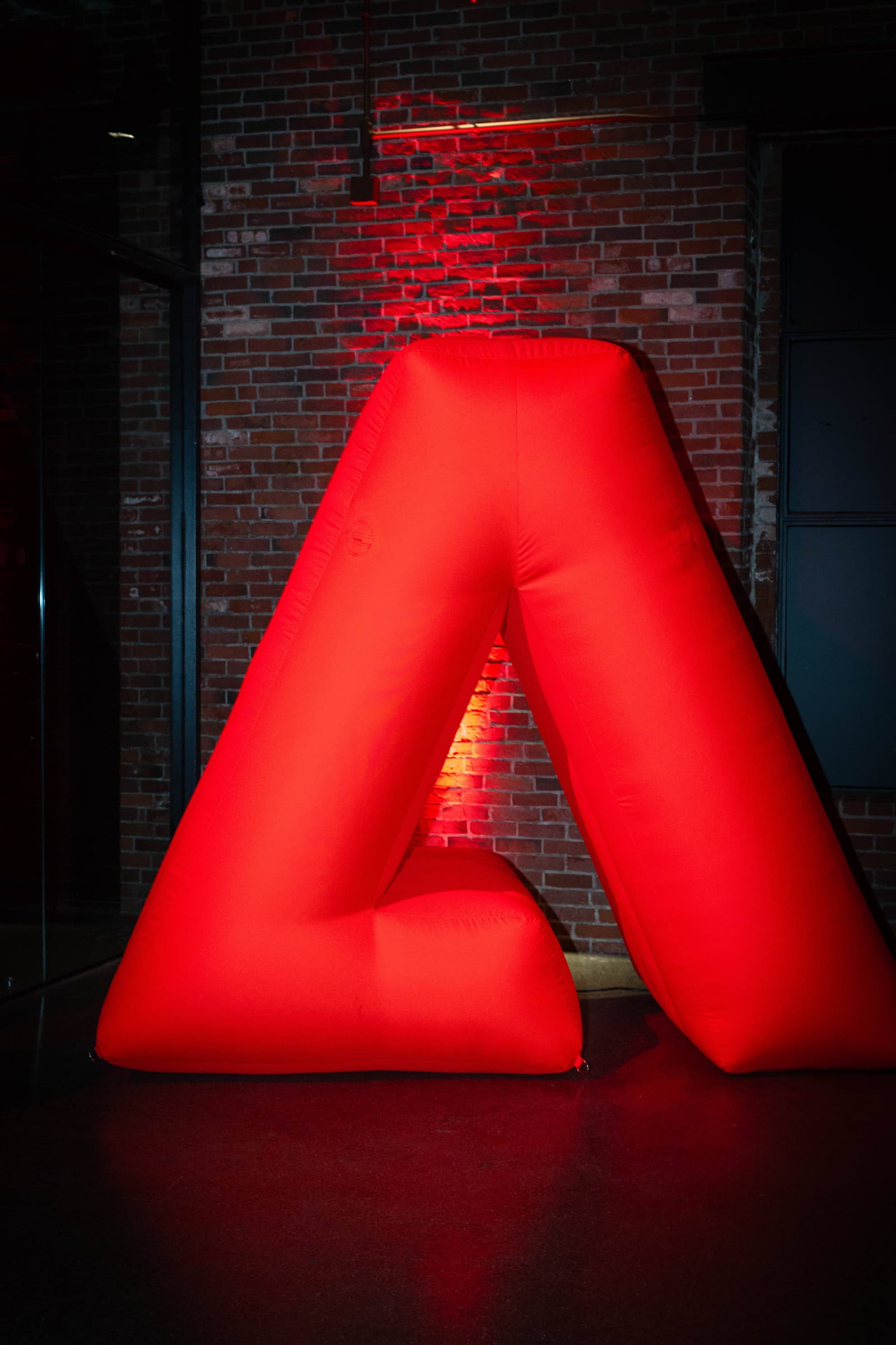 Giant inflatable Adobe A logo at Create Now event