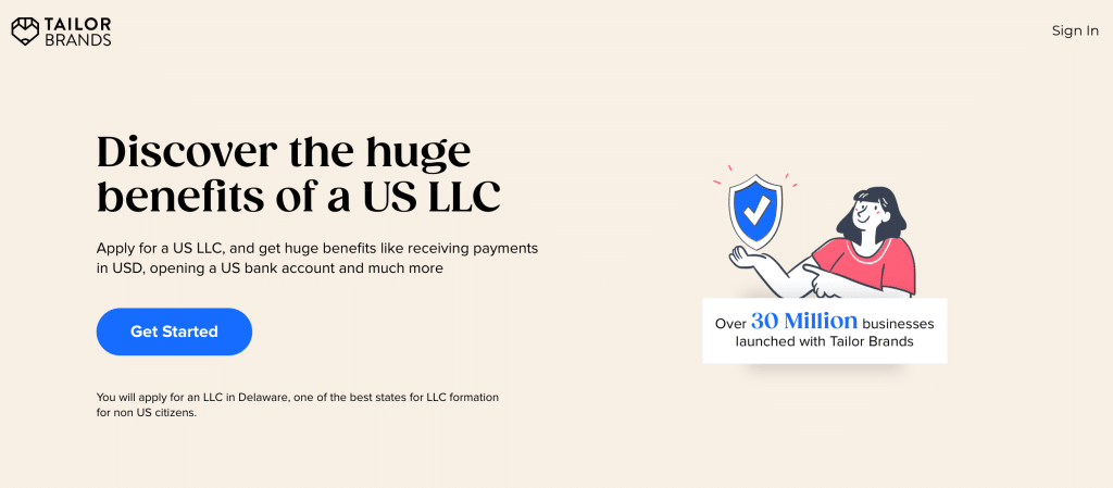 Tailor Brands start LLC in the US - Guide to incorporating business in Massachusetts 2023