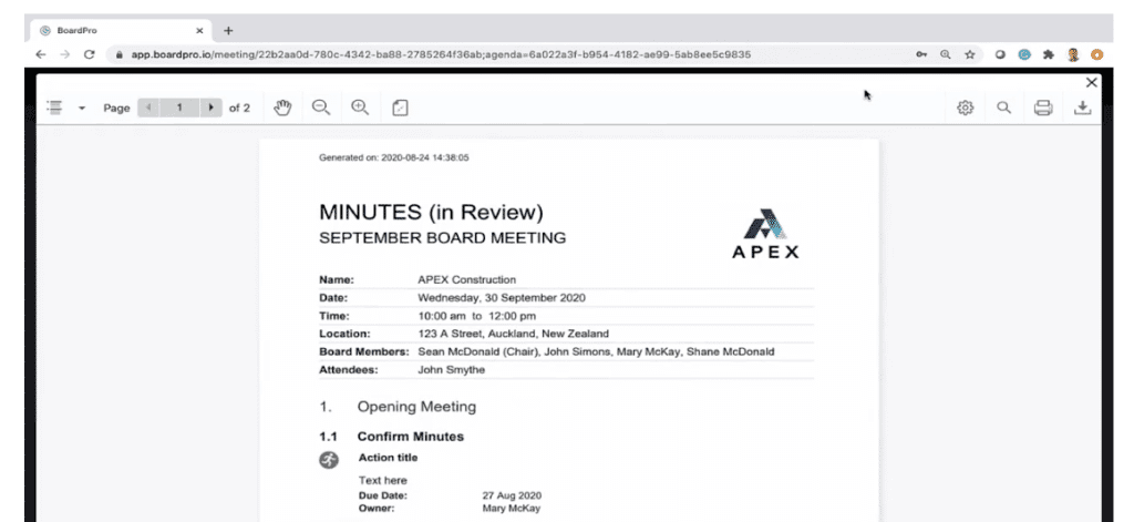 BoardPro Post-meeting tasks