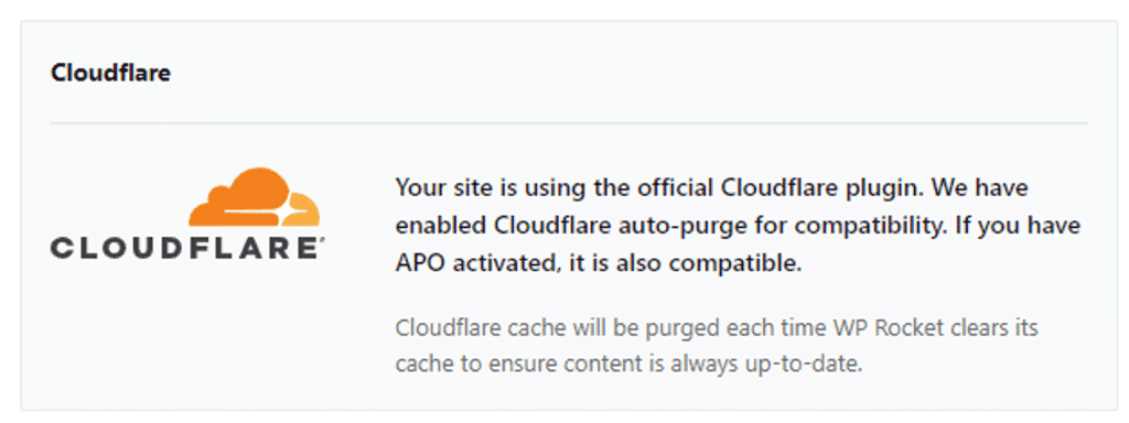 Cloudflare WP Rocket 3.14 integration
