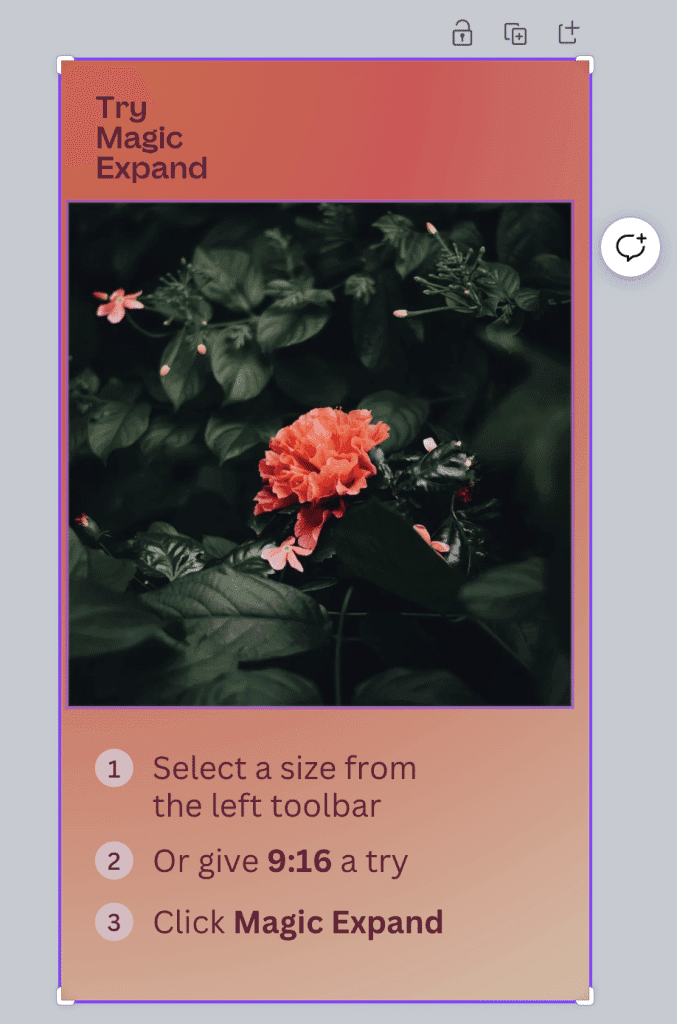 Canva Magic Expand original image before AI expansion applied