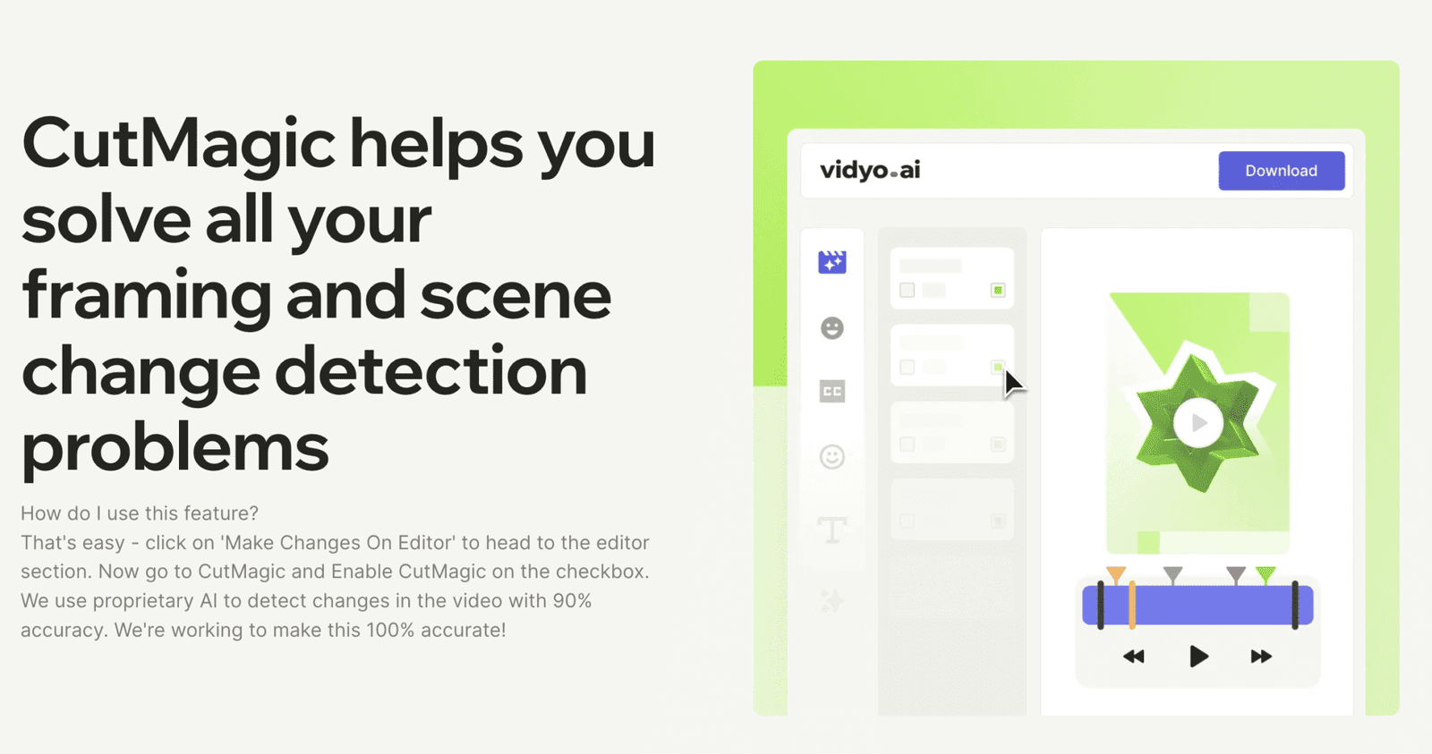 CutMagic feature in Vidyo.io