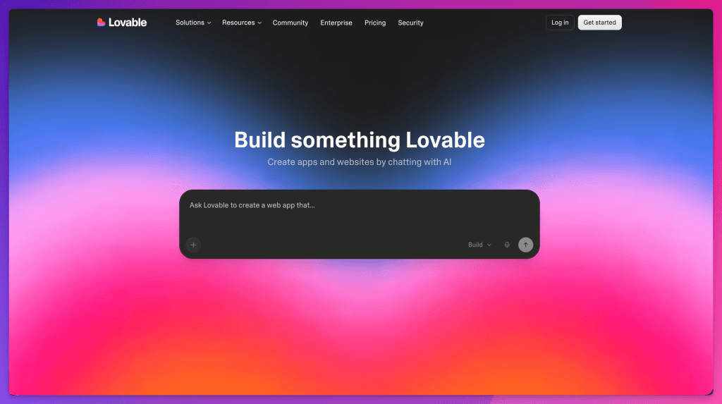 Lovable, one of the best sites to build websites with AI