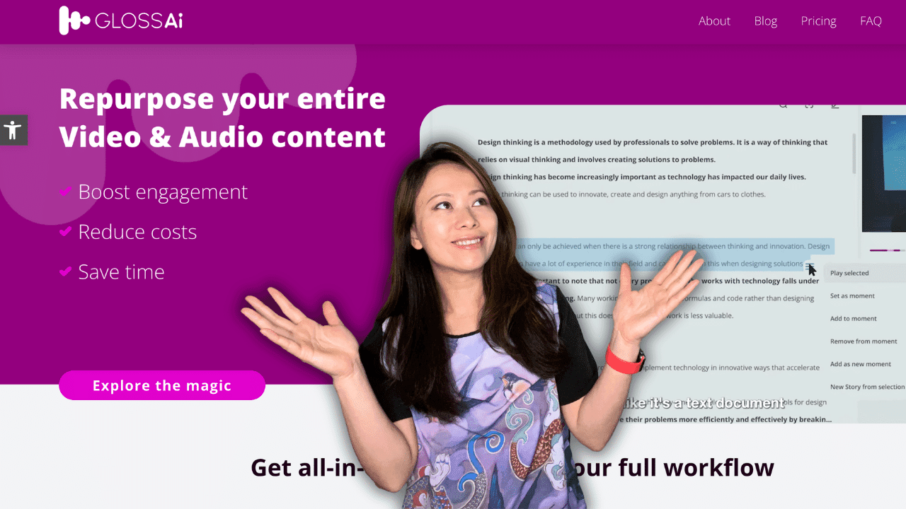 GlossAi: Content Repurposing and Human-like Editing with AI