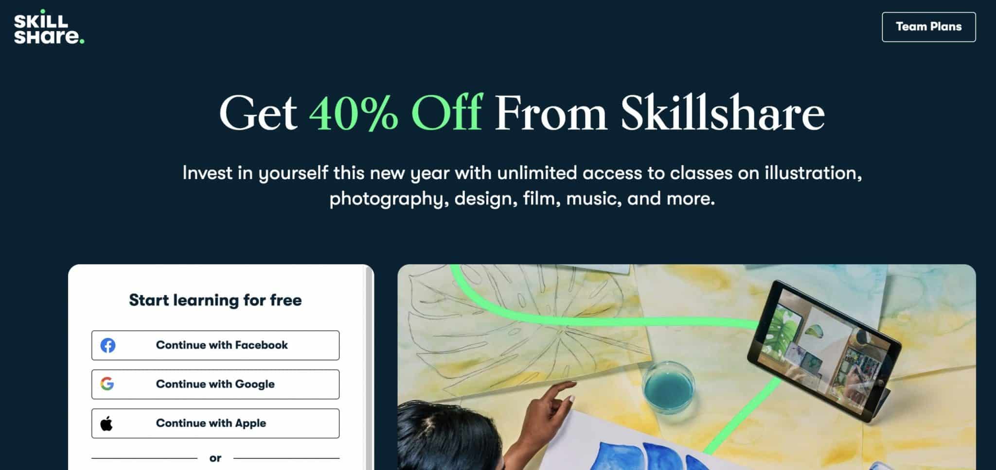 New Skillshare Discount: Get 40% Off (Ends January 31st)