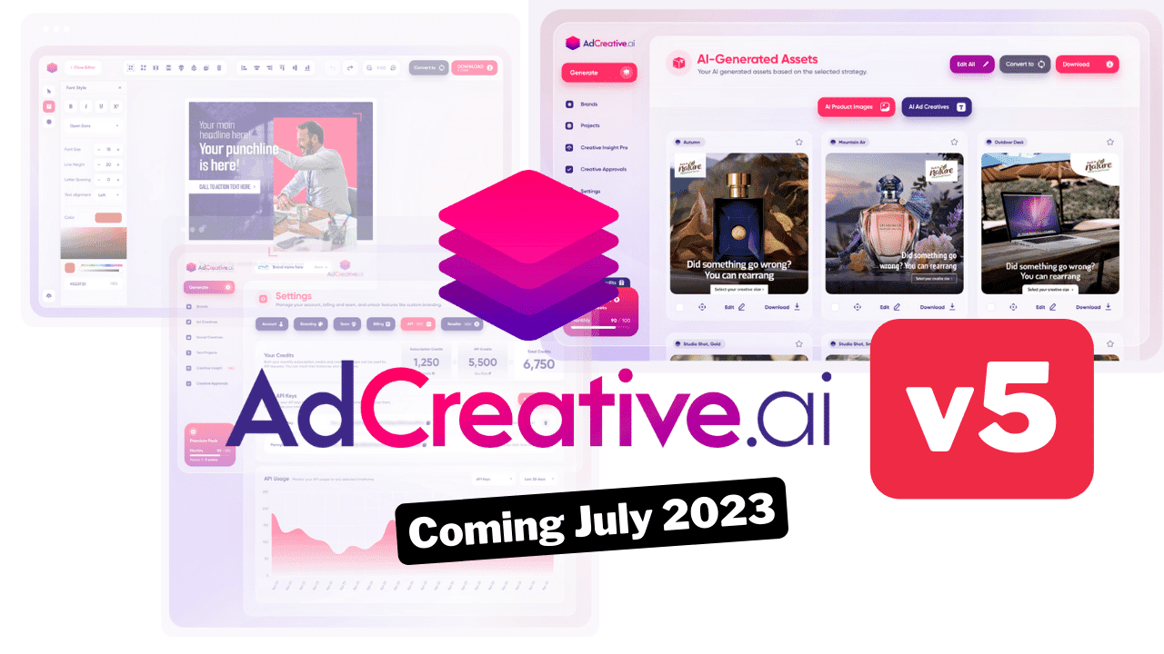 AdCreative.ai v5 Sneak Peak (coming July 2023)