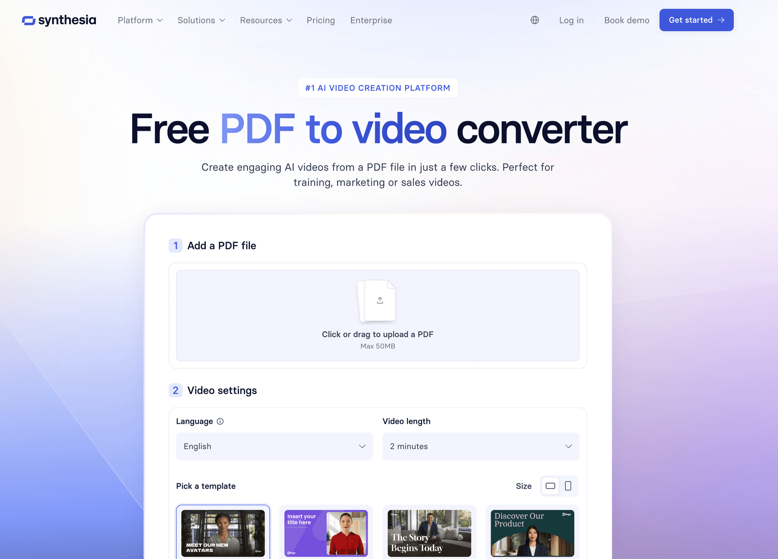 How to Turn a PDF into a Video with AI (2026 Guide). Synthesia PDF to video free tool