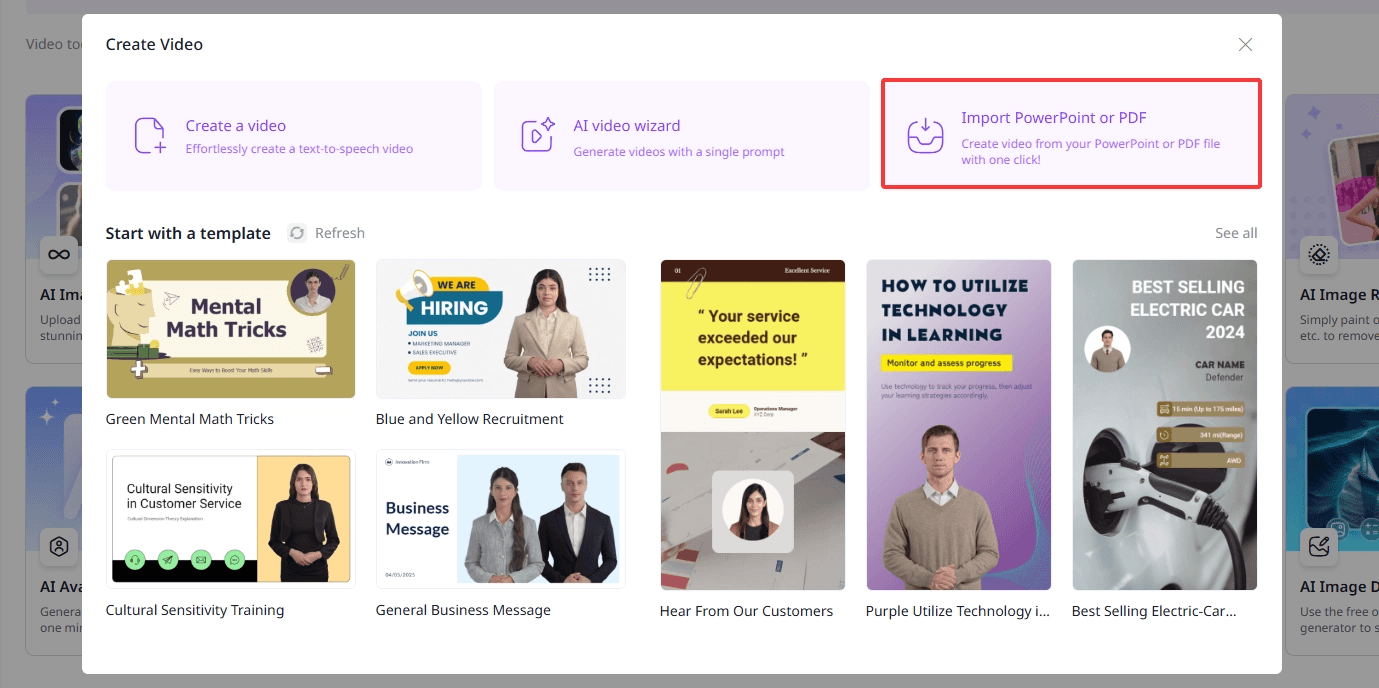 Vidnoz AI Home Page (2025)