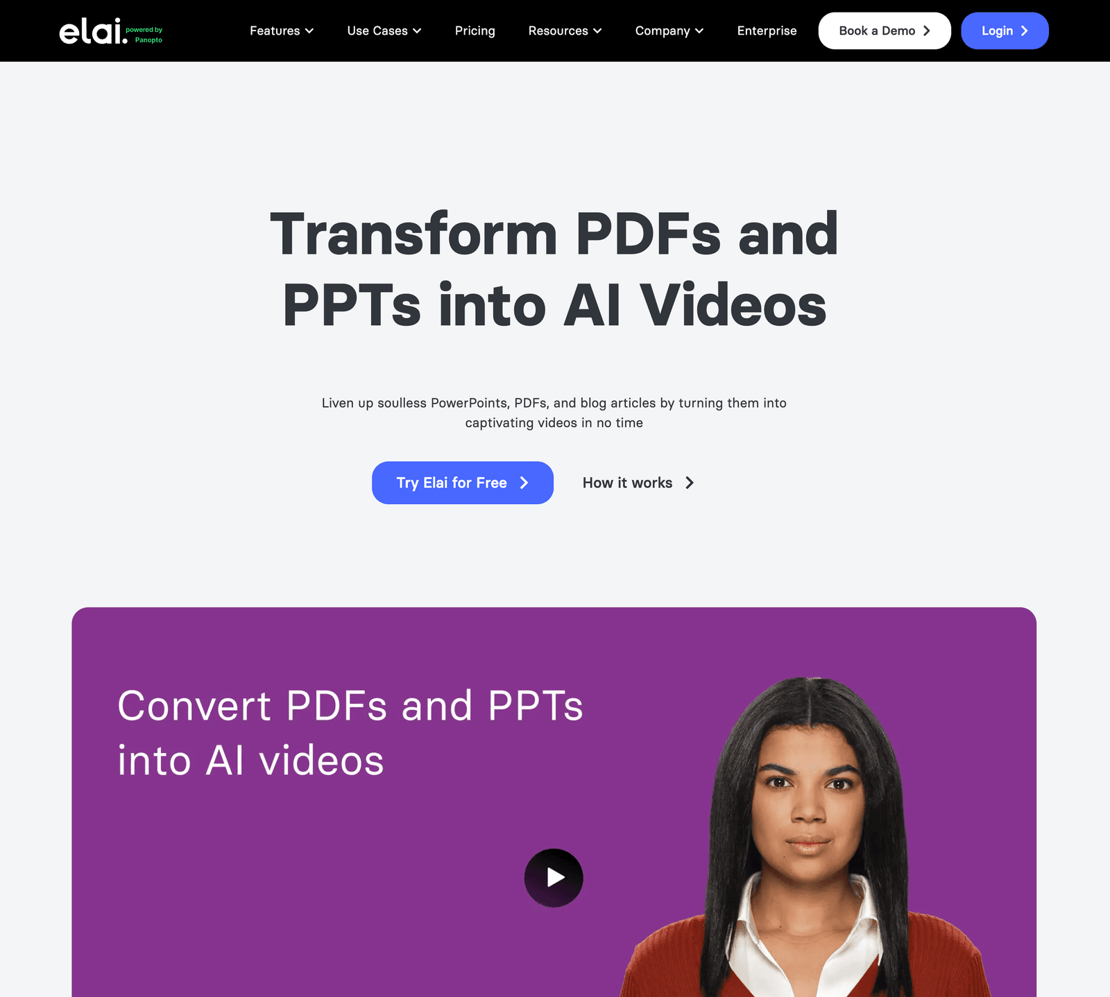 Elaio.ai Home Page (2025)