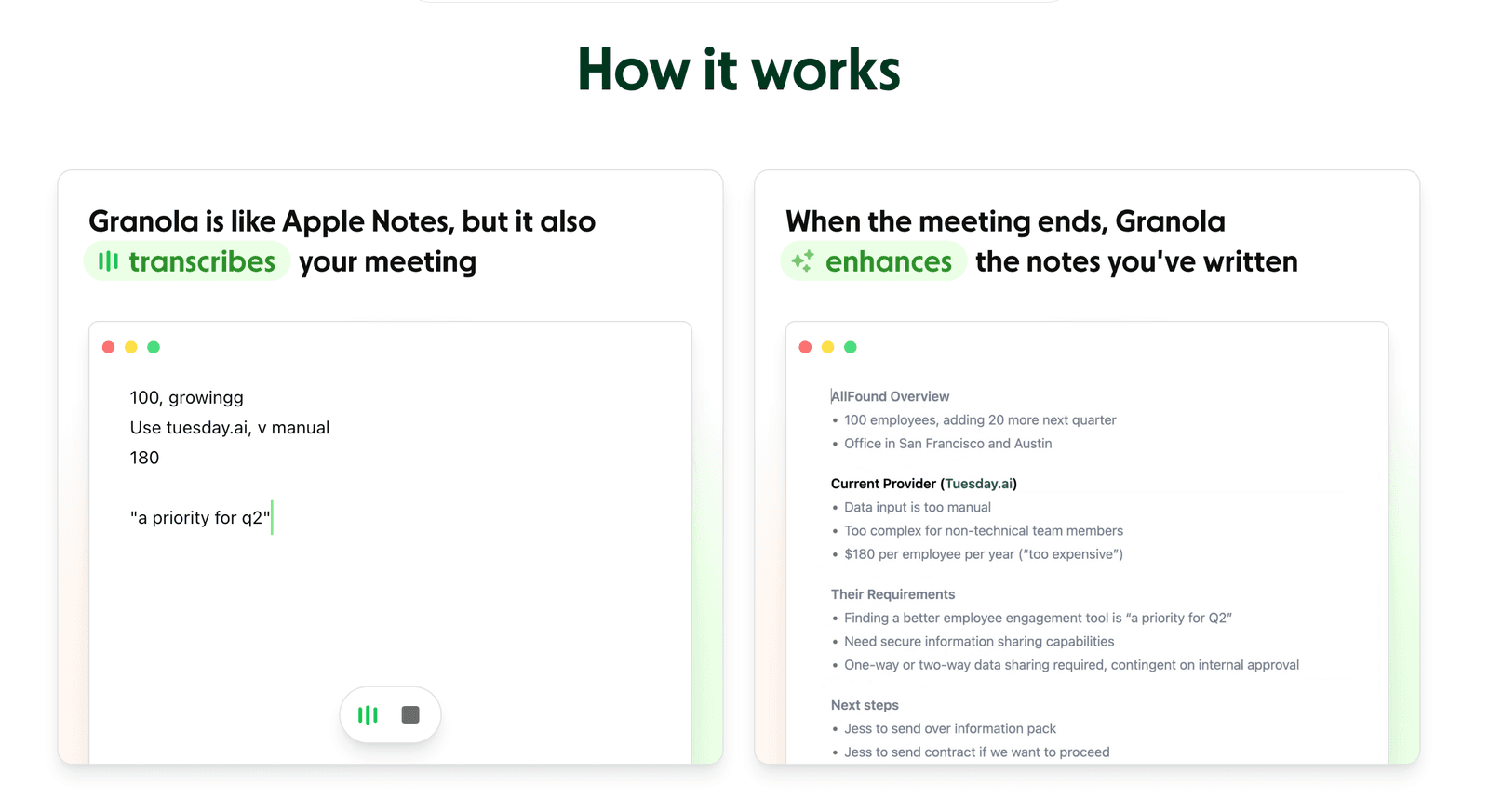 How Granola AI works