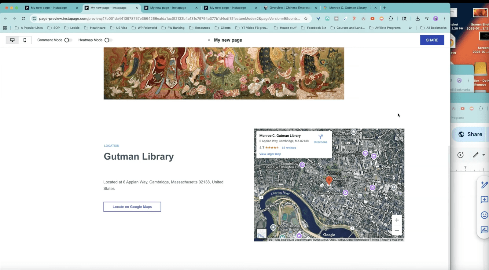 Building a landing page in 5 minutes with Instapage, for Xiang Li Art