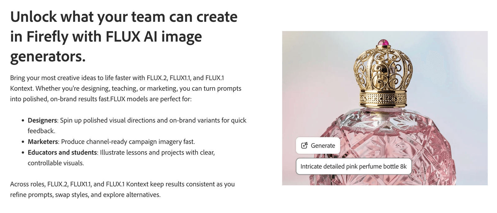 Flux inside Adobe Firefly
