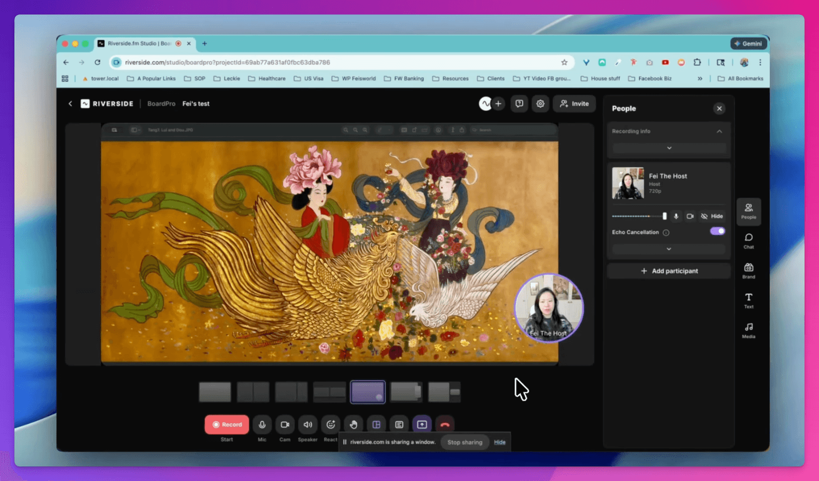 Riverside Webinar Tutorial: screen sharing and layout