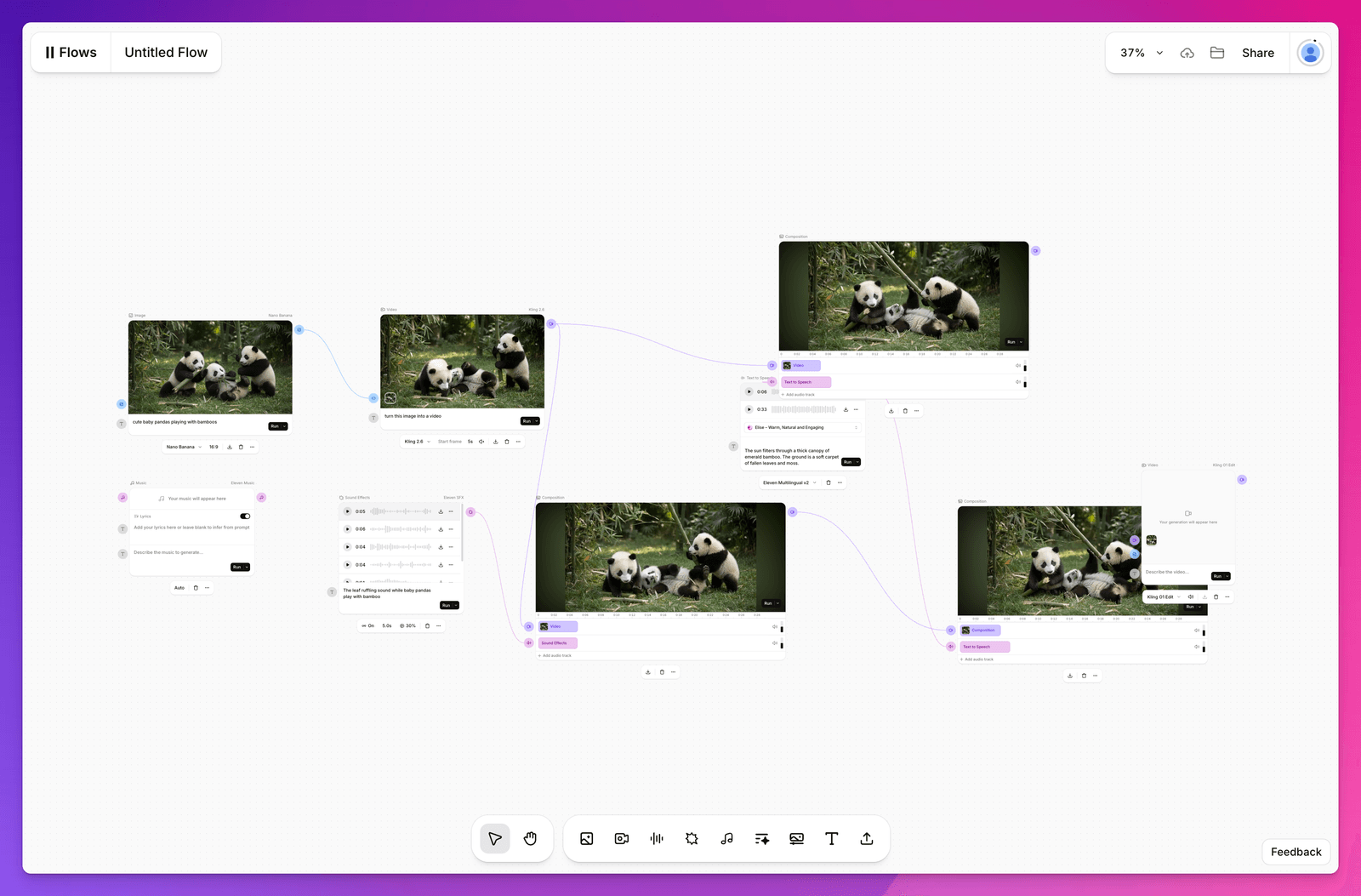 ElevenLabs Flows: all node types