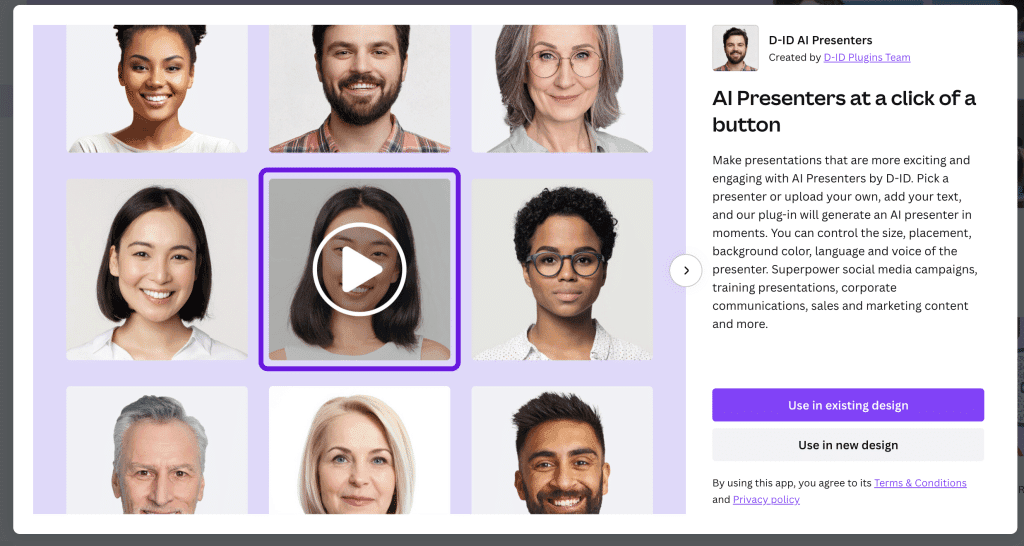 D-ID Canva Integration