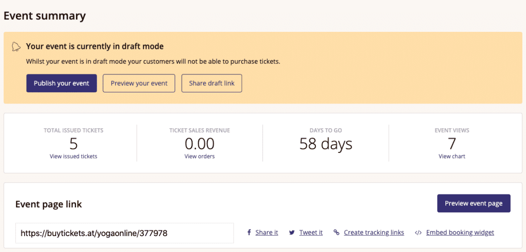Ticket Tailor Dashboard (2023)