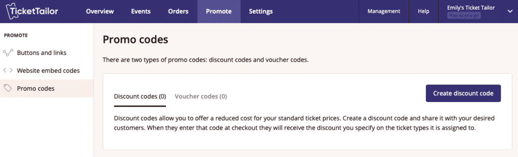 Ticket Tailor Coupons