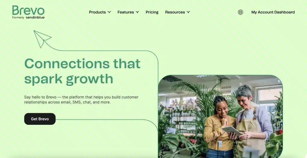 Brevo Home Page (2023)