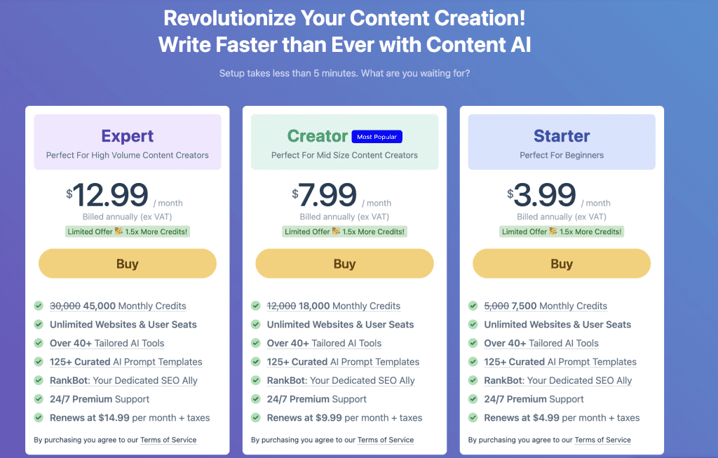 Rank Math Content AI Pricing (2023)