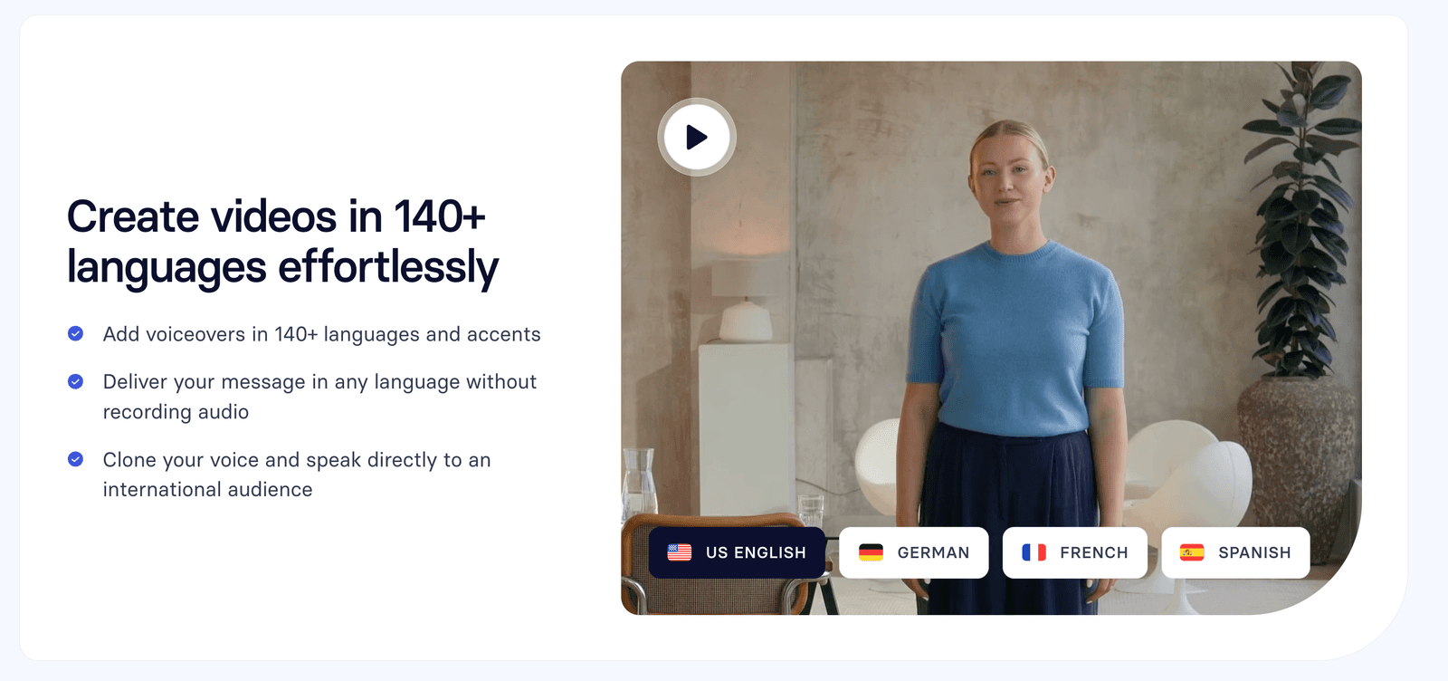 Synthesia Fee AI Video Generator: Create videos in 140+ languages