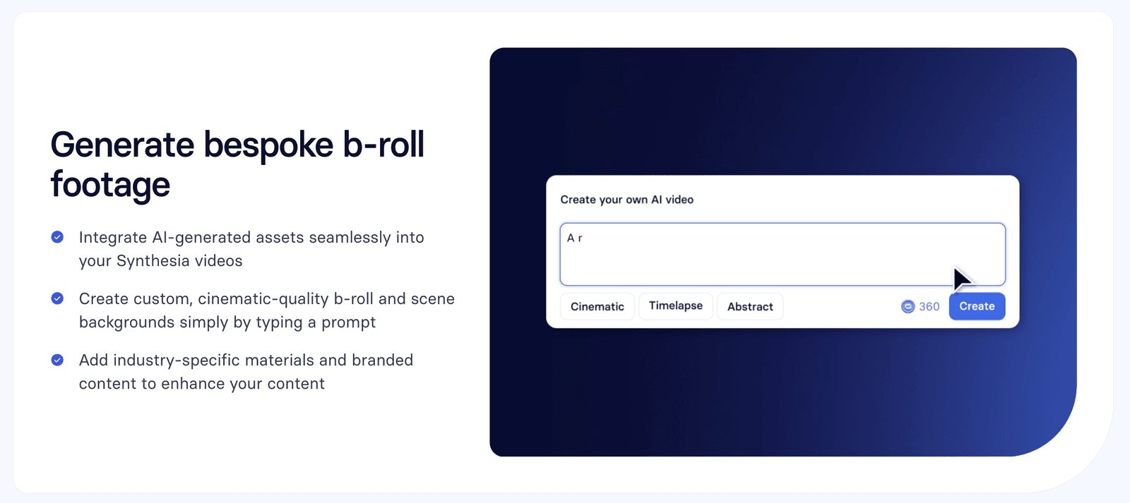 Synthesia Fee AI Video Generator: Generate B-Roll using Sora 2 and Veo 3