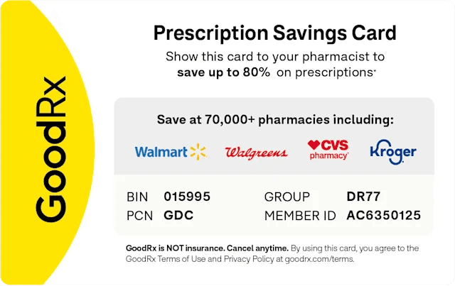 Prescription Saving Card