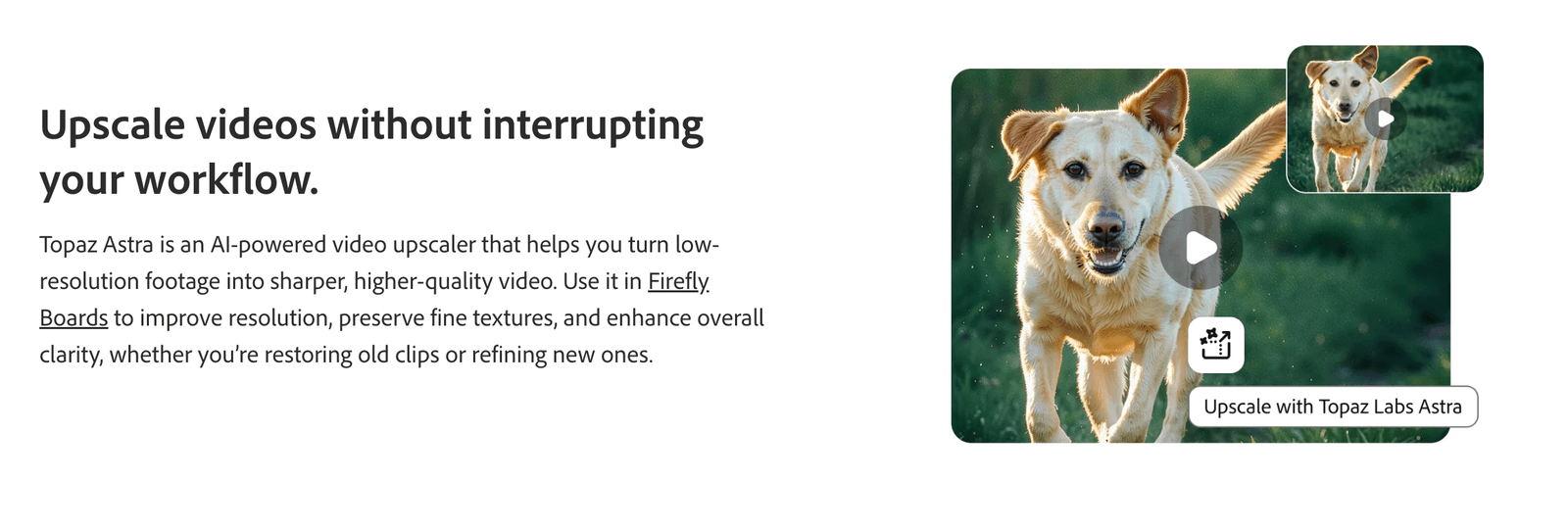 Visual Brainstorming with Adobe Firefly Boards: Upscaling low-res ai video with Topaz Astra