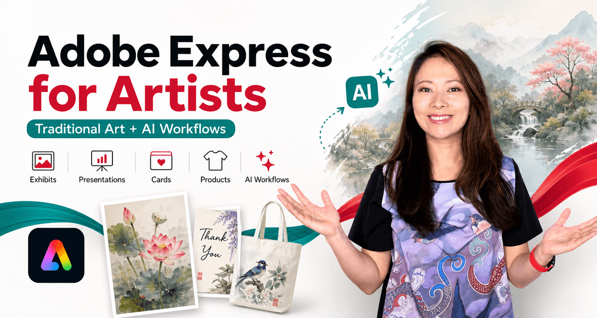 Traditional Art Meets AI: Why I’m Creating a New Adobe Express Course for Artists