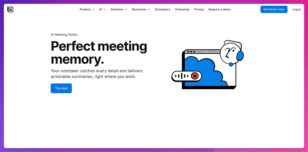 Notion AI Meeting notes
