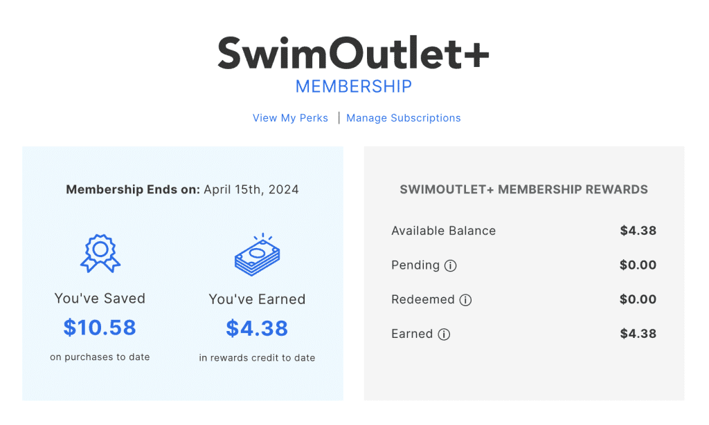 Swimoutlet+ membership pricing