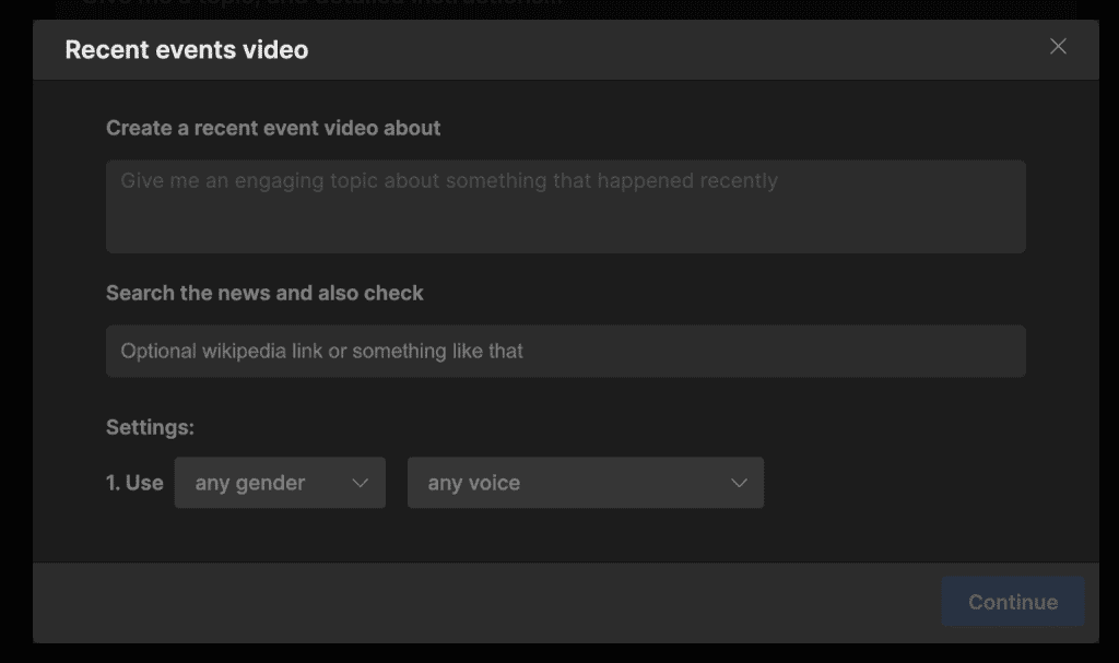 inVideo AI YouTube explainer guided workflow prompt window