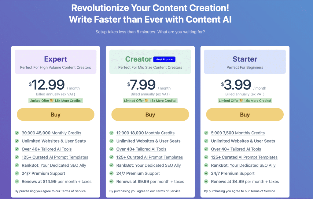 Rank Math Content AI Pricing (2023)