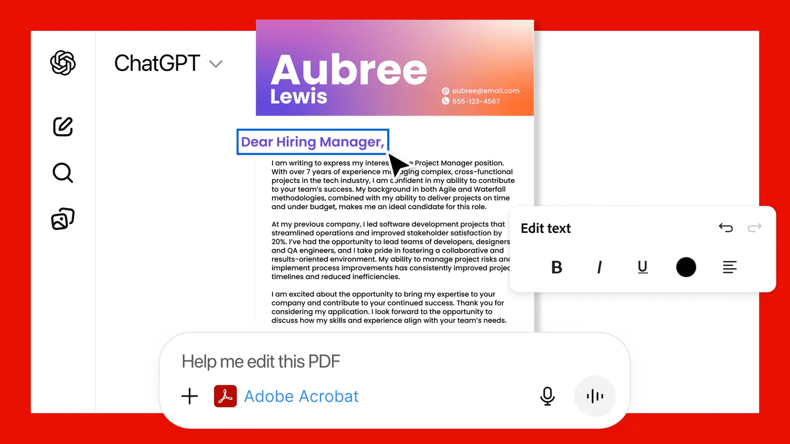 Adobe in ChatGPT: Use Adobe Acrobat for FREE in ChatGPT