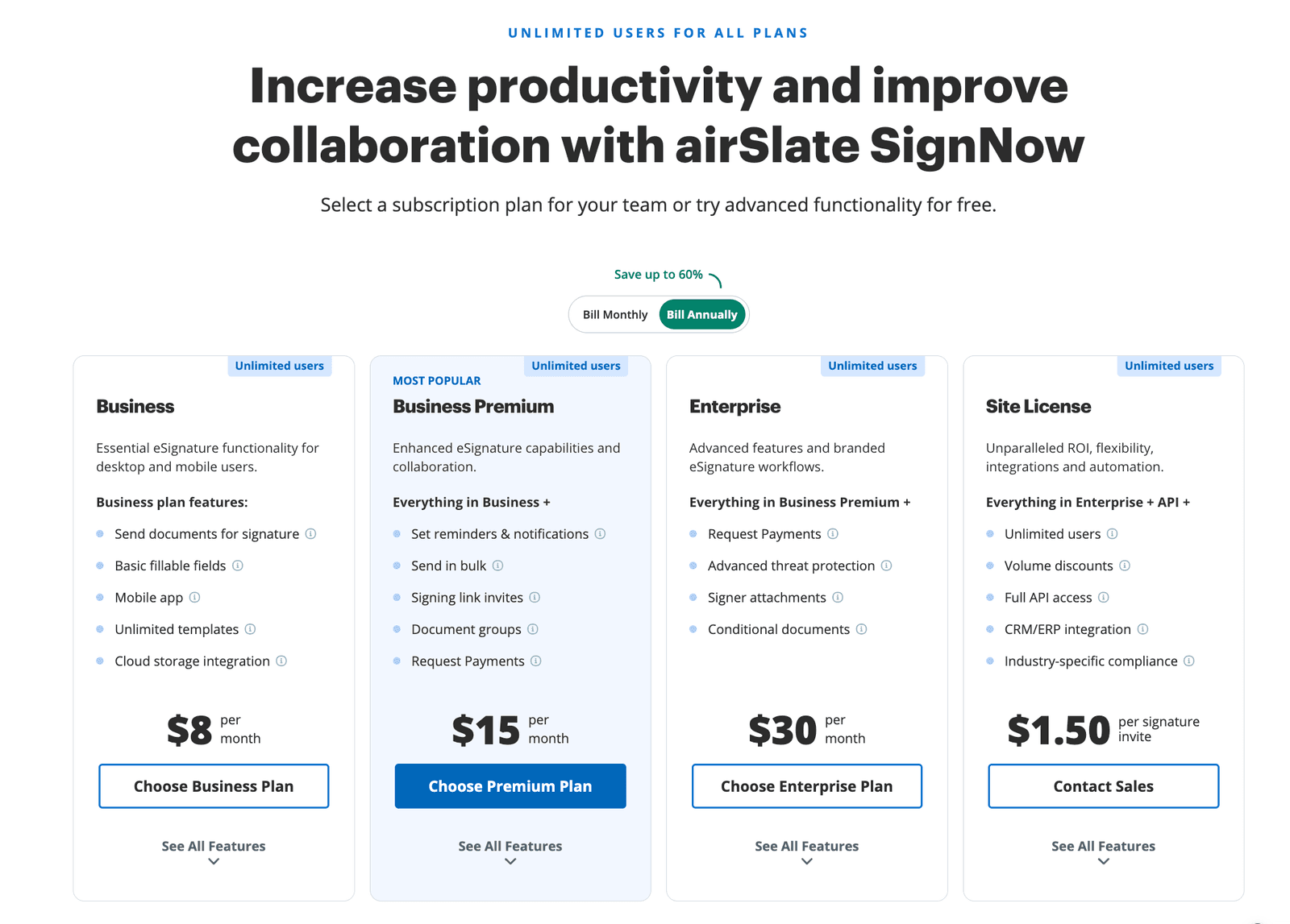 signNow Pricing (2026)