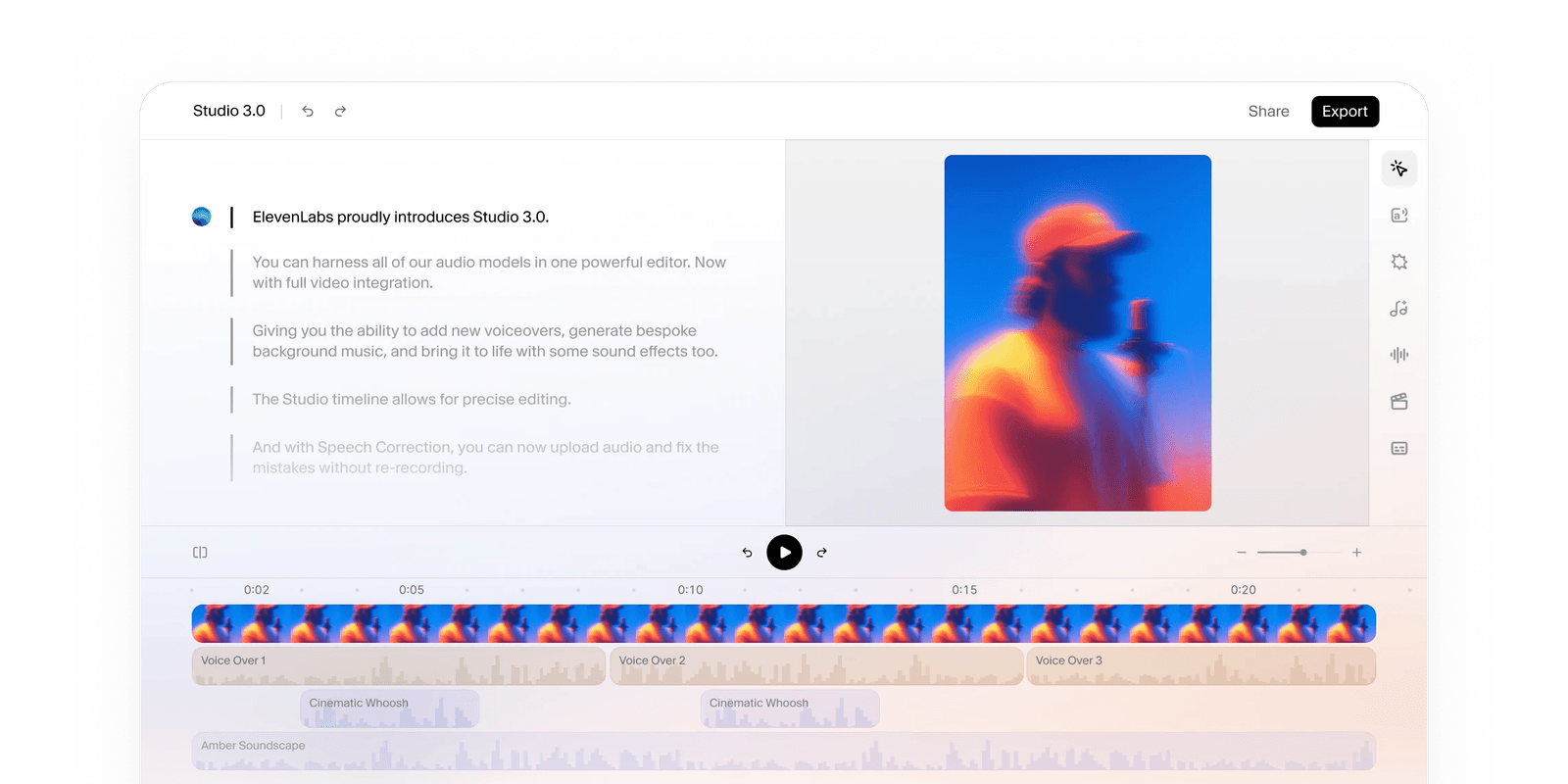 ElevenLabs Studio 3.0