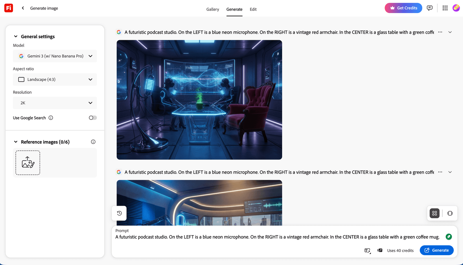 Testing out Google's Nano Banana Models inside Adobe Firefly