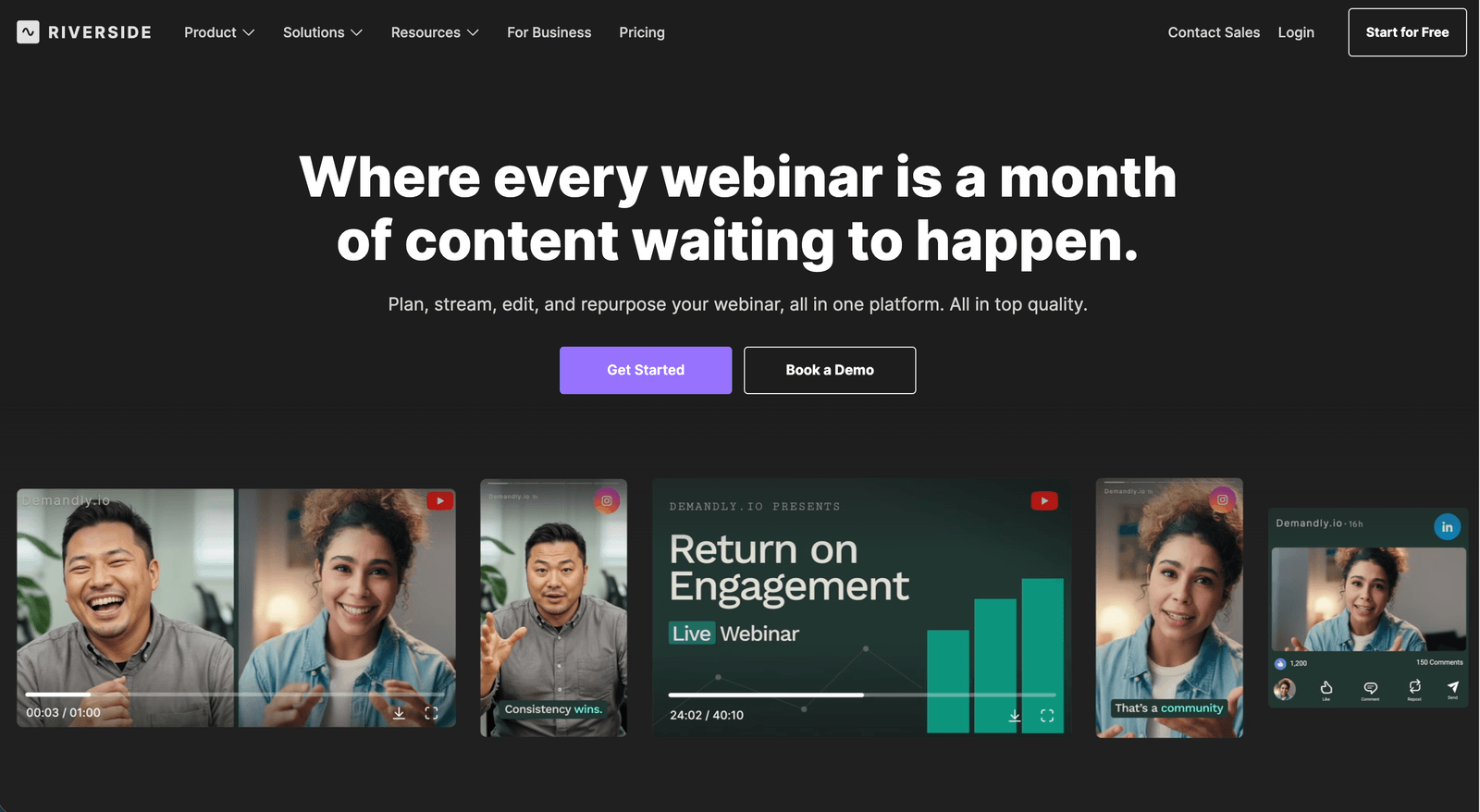 Riverside: one of the best webinar platforms in 2026