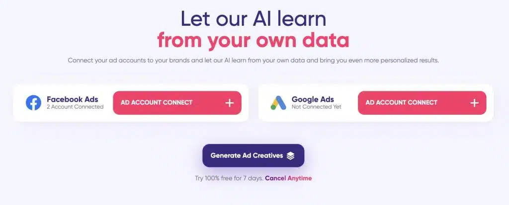 adcreative ad account integration | Feisworld