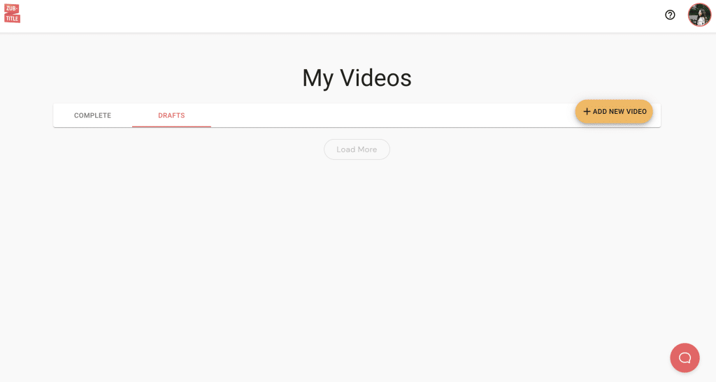 Zubtitle dashboard