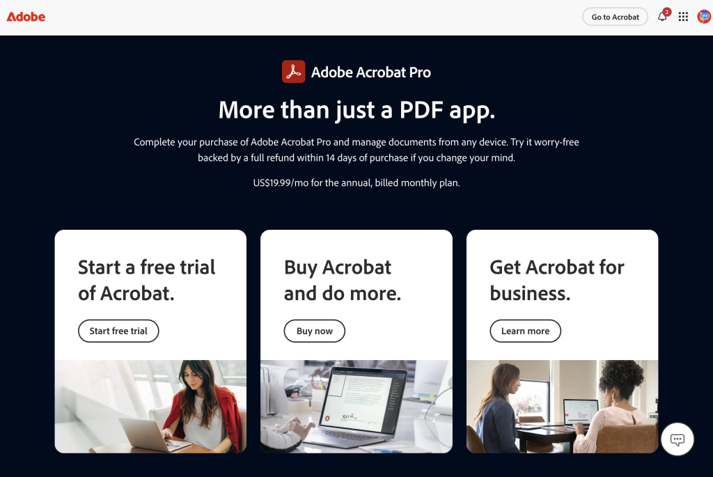 Adobe Acrobat Pro: The Leading PDF editor of all times