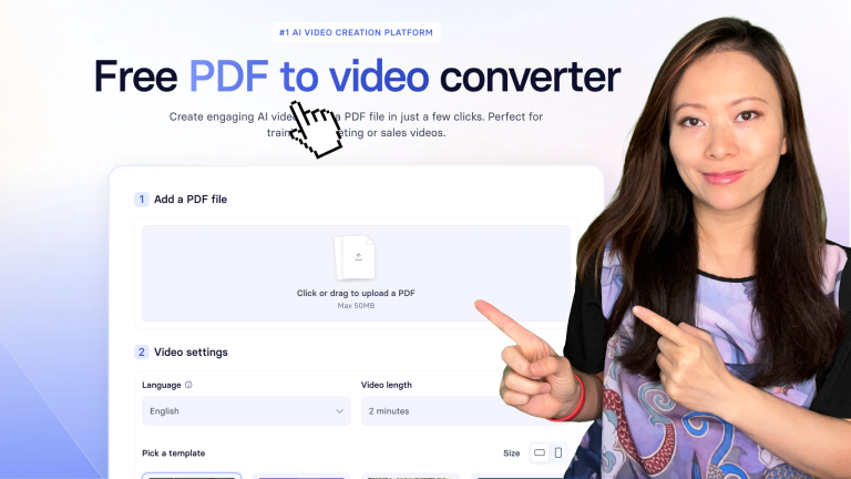 Synthesia's PDF to video converter (2026)